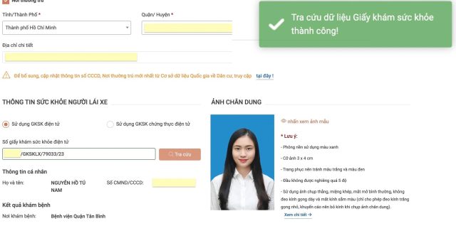 Cách đổi bằng lái xe online 2025 5
