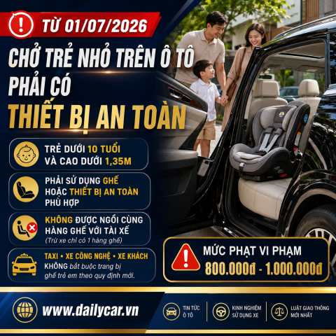 Ghế An Toàn Cho Trẻ Em Trên ÔTô Từ 01/07/2026: Những Điều Chủ Xe Cần Biết Để Tránh Bị Phạt 2